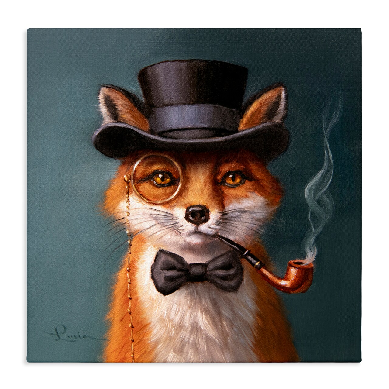 Stupell Industries Charming Dapper Fox Canvas, design by Lucia Heffernan
